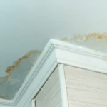 moisture condensation stains on ceiling